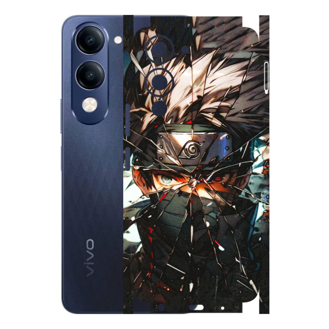 VIVO Z/V/X/T/U/S Series Phone Skins (All Models) - Kakashi Shattered Glass Effect - 3D Embossed Finish (L-237) Vivo T4 Lite