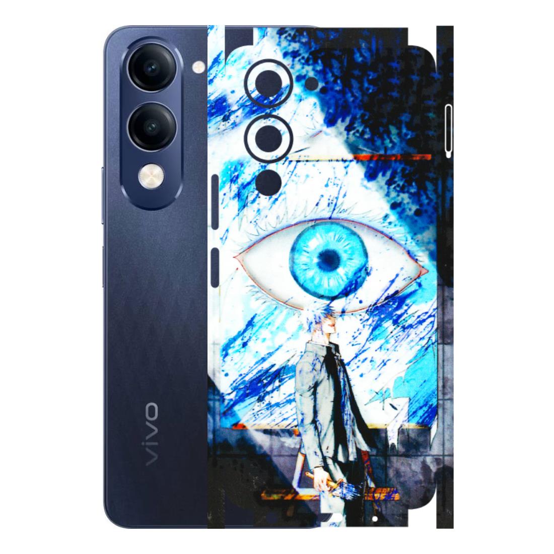 VIVO Z/V/X/T/U/S Series Phone Skins (All Models) - Gojo Satoru evil eye - 3D Embossed Finish (L-239) Vivo T4 Lite