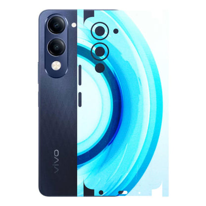 VIVO Z/V/X/T/U/S Series Phone Skins (All Models) - The Blue Curve - 3D Embossed Finish (L-244) Vivo T4 Lite