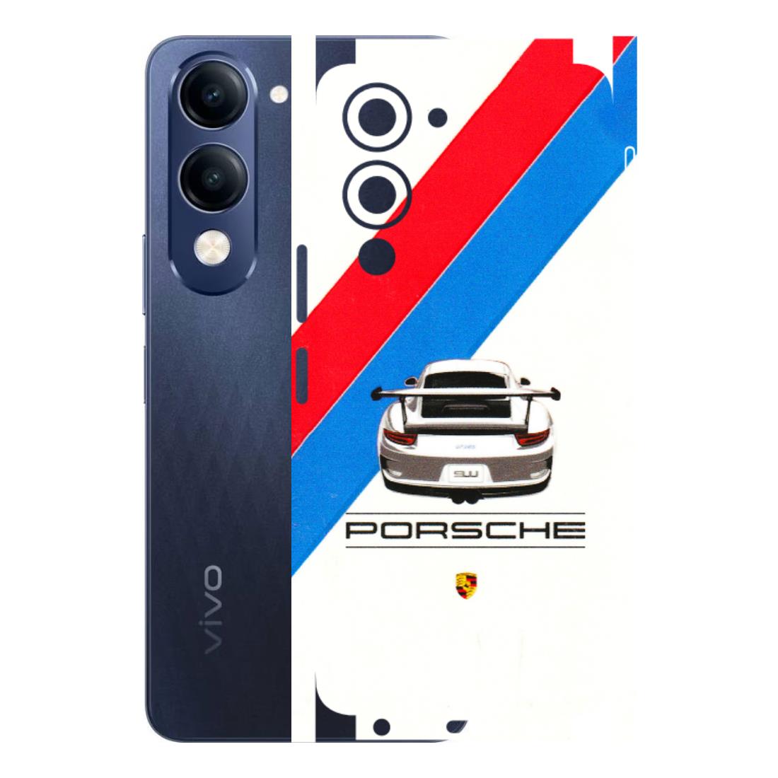 VIVO Z/V/X/T/U/S Series Phone Skins (All Models) - Porche Car Sober Logo - 3D Embossed Finish (L-248) Vivo T4 Lite