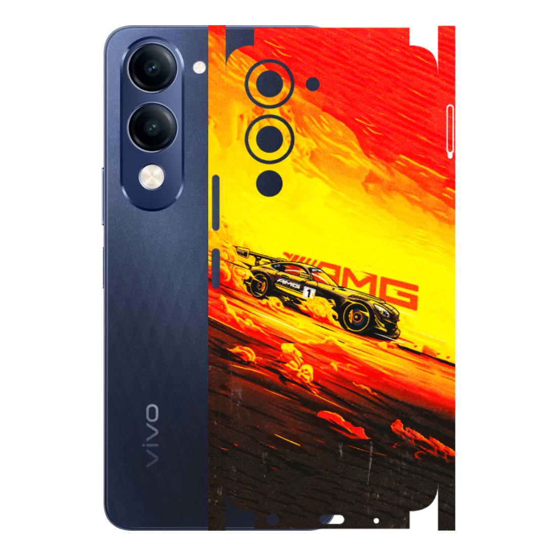 VIVO Z/V/X/T/U/S Series Phone Skins (All Models) - AMG Car Speed Cover - 3D Embossed Finish (L-256) Vivo T4 Lite
