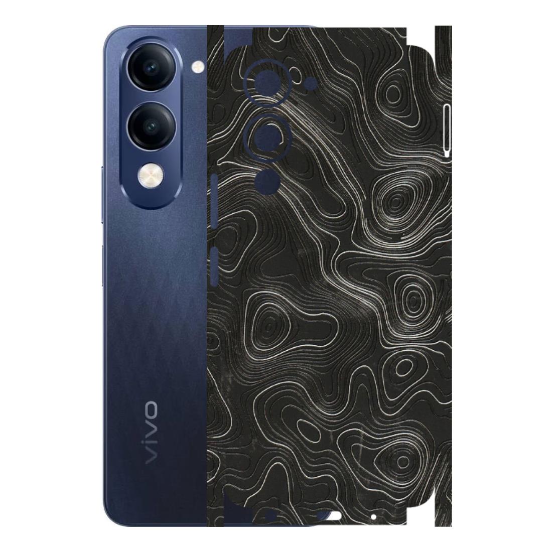 VIVO Z/V/X/T/U/S Series Phone Skins (All Models) - Abstract White Line Map - 3D Embossed Finish (L-269) Vivo T4 Lite