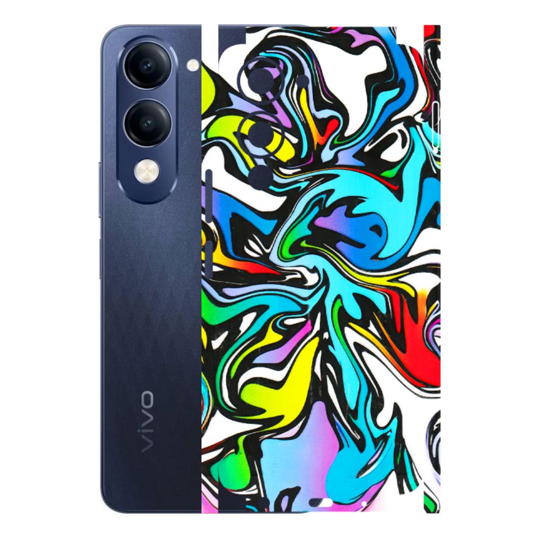 VIVO Z/V/X/T/U/S Series Phone Skins (All Models) - Abstract Colour Paints - 3D Embossed Finish (L-271) Vivo T4 Lite
