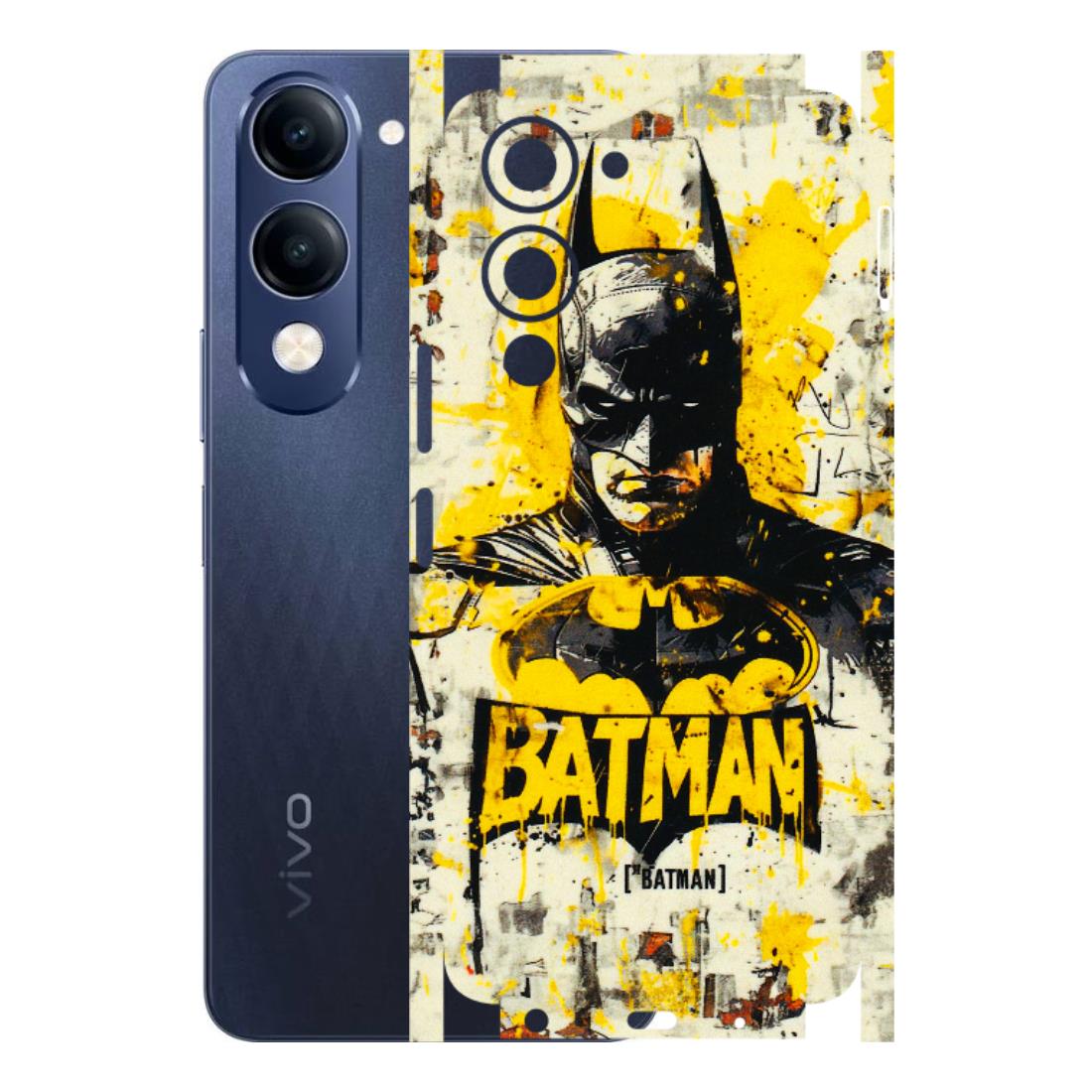 VIVO Z/V/X/T/U/S Series Phone Skins (All Models) - Batman Yellow BT - 3D Embossed Finish (L-304) Vivo T4 Lite
