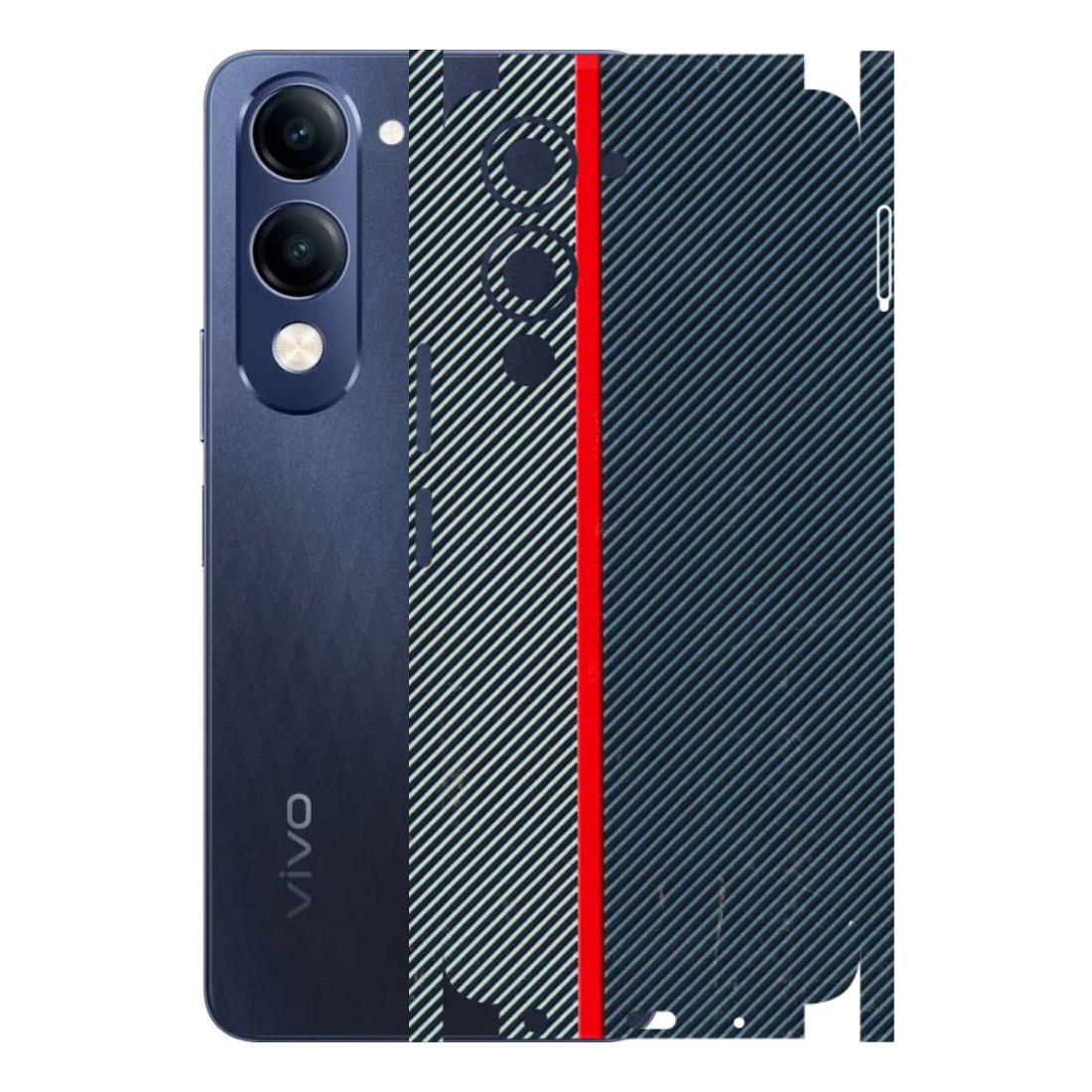 VIVO Z/V/X/T/U/S Series Phone Skins (All Models) - Blue Sober Lines - 3D Embossed Finish (L-305) Vivo T4 Lite