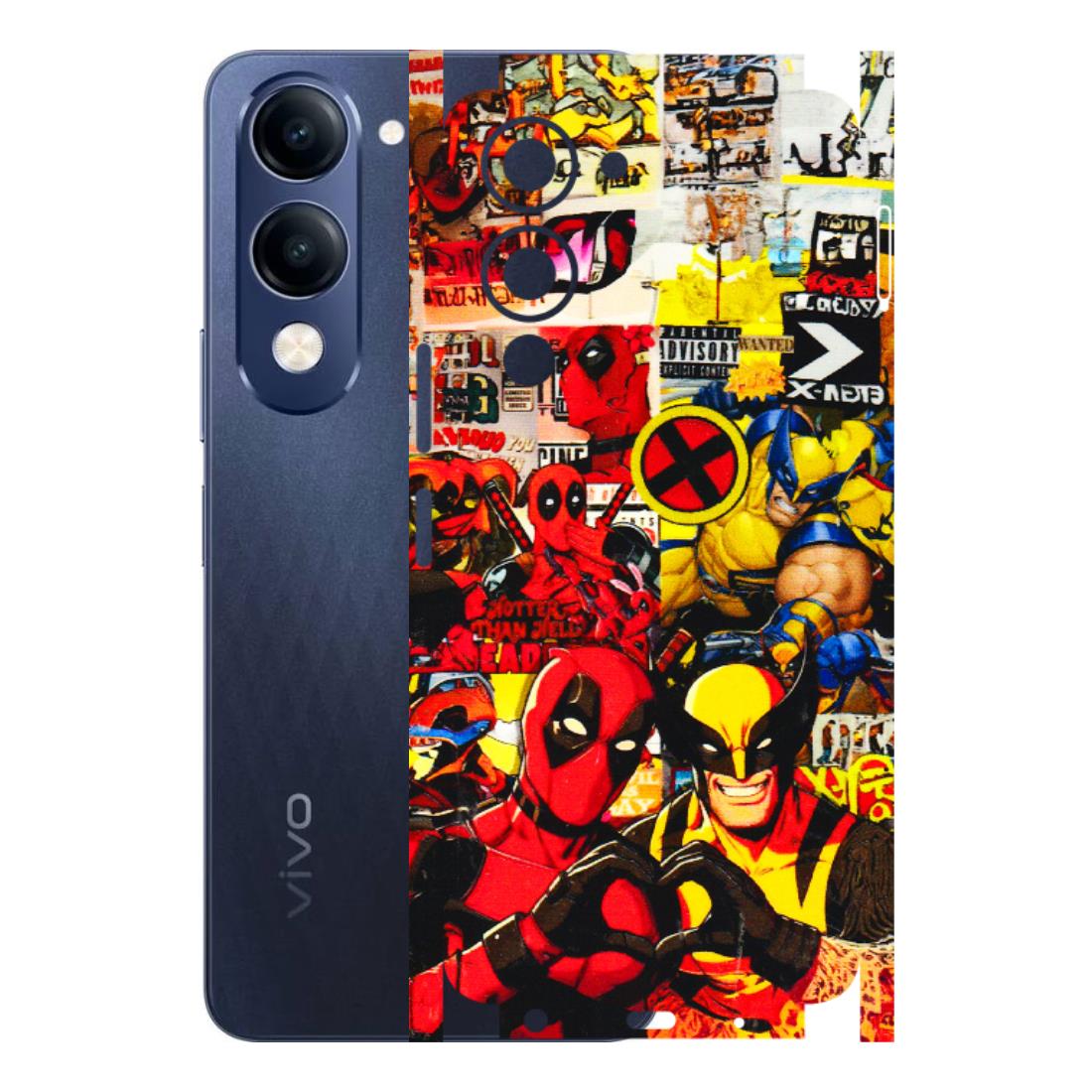 VIVO Z/V/X/T/U/S Series Phone Skins (All Models) - Spidy Wolverine - 3D Embossed Finish (L-310) Vivo T4 Lite