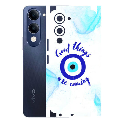 VIVO Z/V/X/T/U/S Series Phone Skins (All Models) - Evil Eye Good Things Are Coming - 3D Embossed Finish (L-322) Vivo T4 Lite