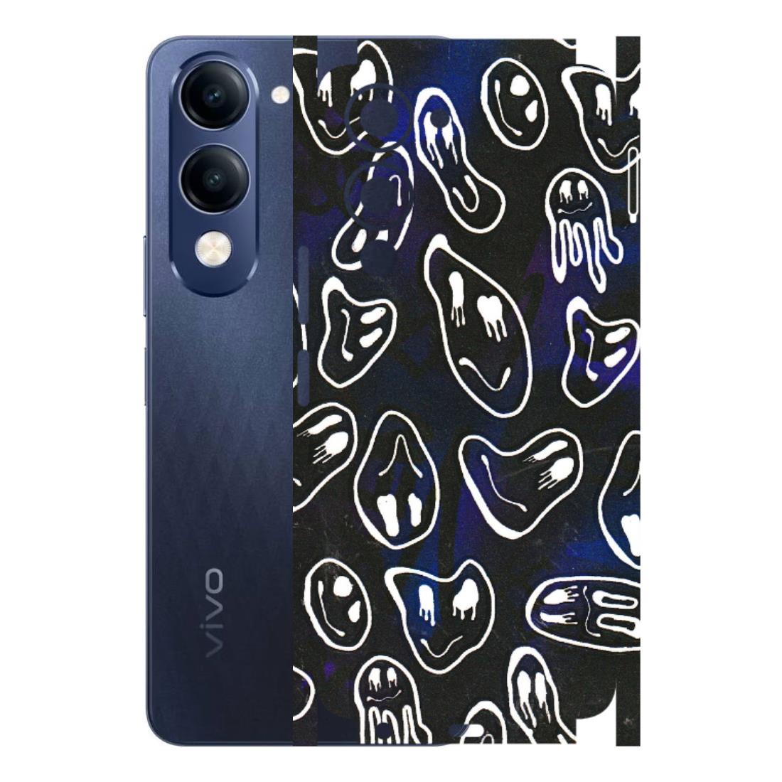 VIVO Z/V/X/T/U/S Series Phone Skins (All Models) - Distorted Smileys - 3D Embossed Finish (L-92) Vivo T4 Lite