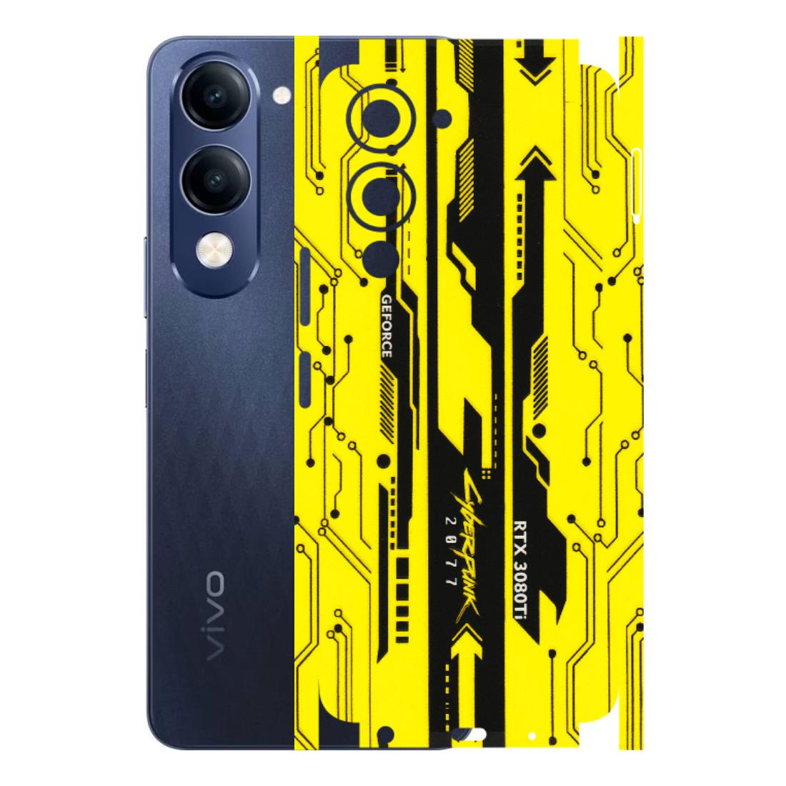 VIVO Z/V/X/T/U/S Series Phone Skins (All Models) - Yellow Cyberpunk - 3D Embossed Finish (L-93) Vivo T4 Lite