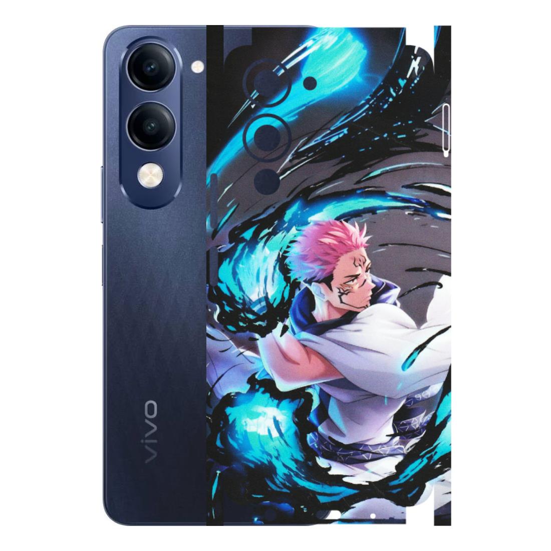 VIVO Z/V/X/T/U/S Series Phone Skins (All Models) - New Jujutsu Kaisen Grey Blue Anime - Matte Finish (M-127) Vivo T4 Lite