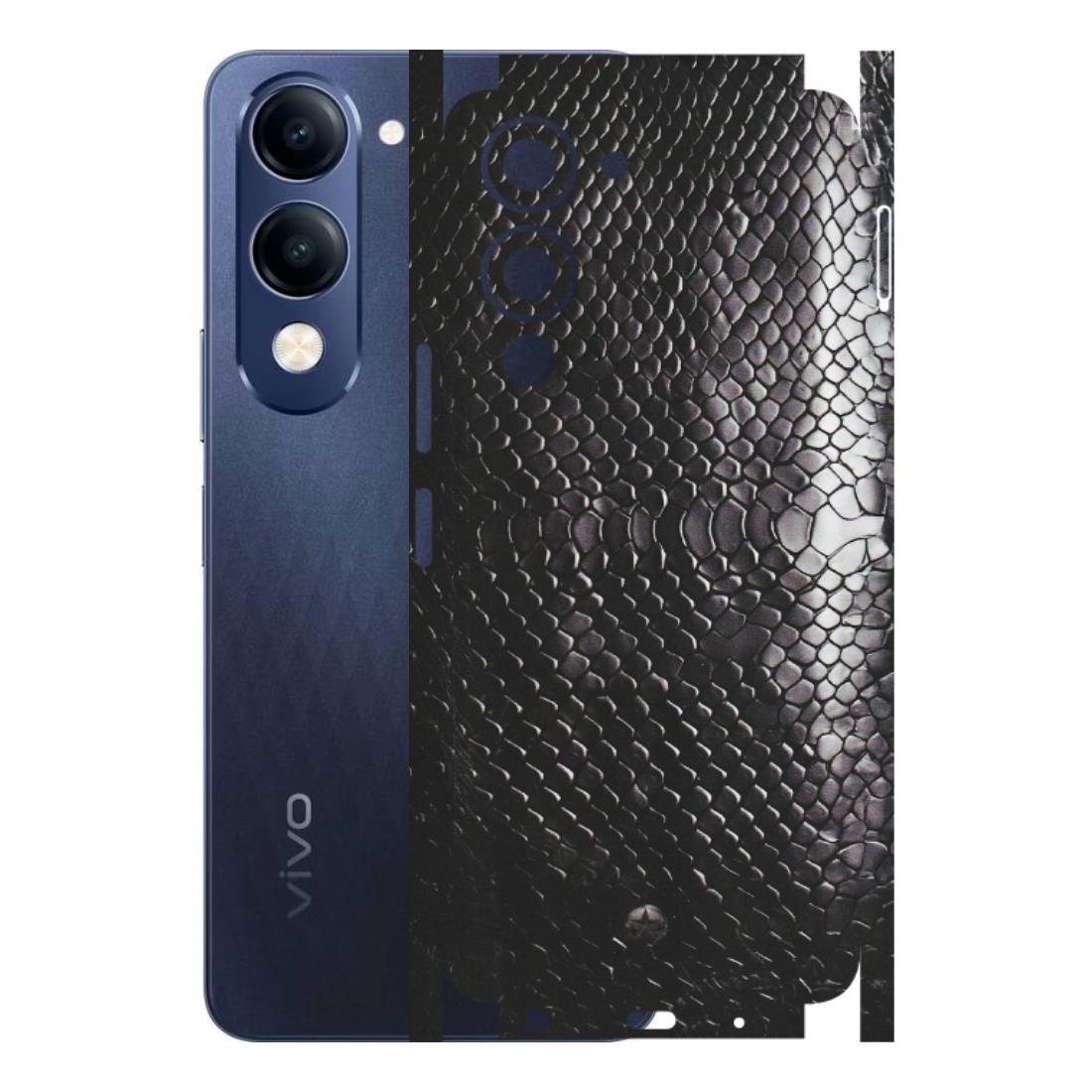 VIVO Z/V/X/T/U/S Series Phone Skins (All Models) - Black Snack Leather - Matte Finish (M-147) Vivo T4 Lite
