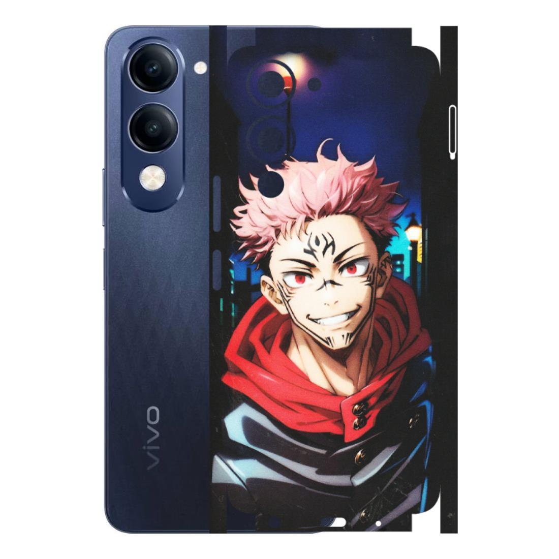 VIVO Z/V/X/T/U/S Series Phone Skins (All Models) - Yuji Itadori Funny Face Anime - Matte Finish (M-152) Vivo T4 Lite