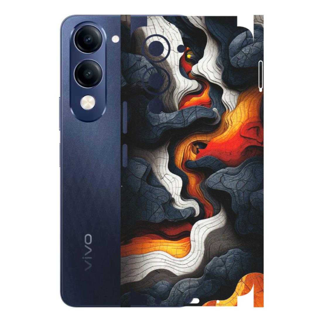 VIVO Z/V/X/T/U/S Series Phone Skins (All Models) - Abstract Volcanic Layers - Matte Finish (M-52) Vivo T4 Lite