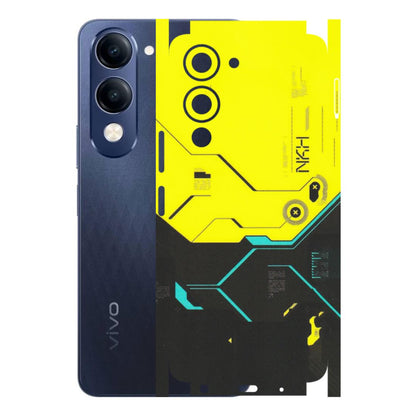 VIVO Z/V/X/T/U/S Series Phone Skins (All Models) - Black Yellow Technica - Matte Finish (M-53) Vivo T4 Lite