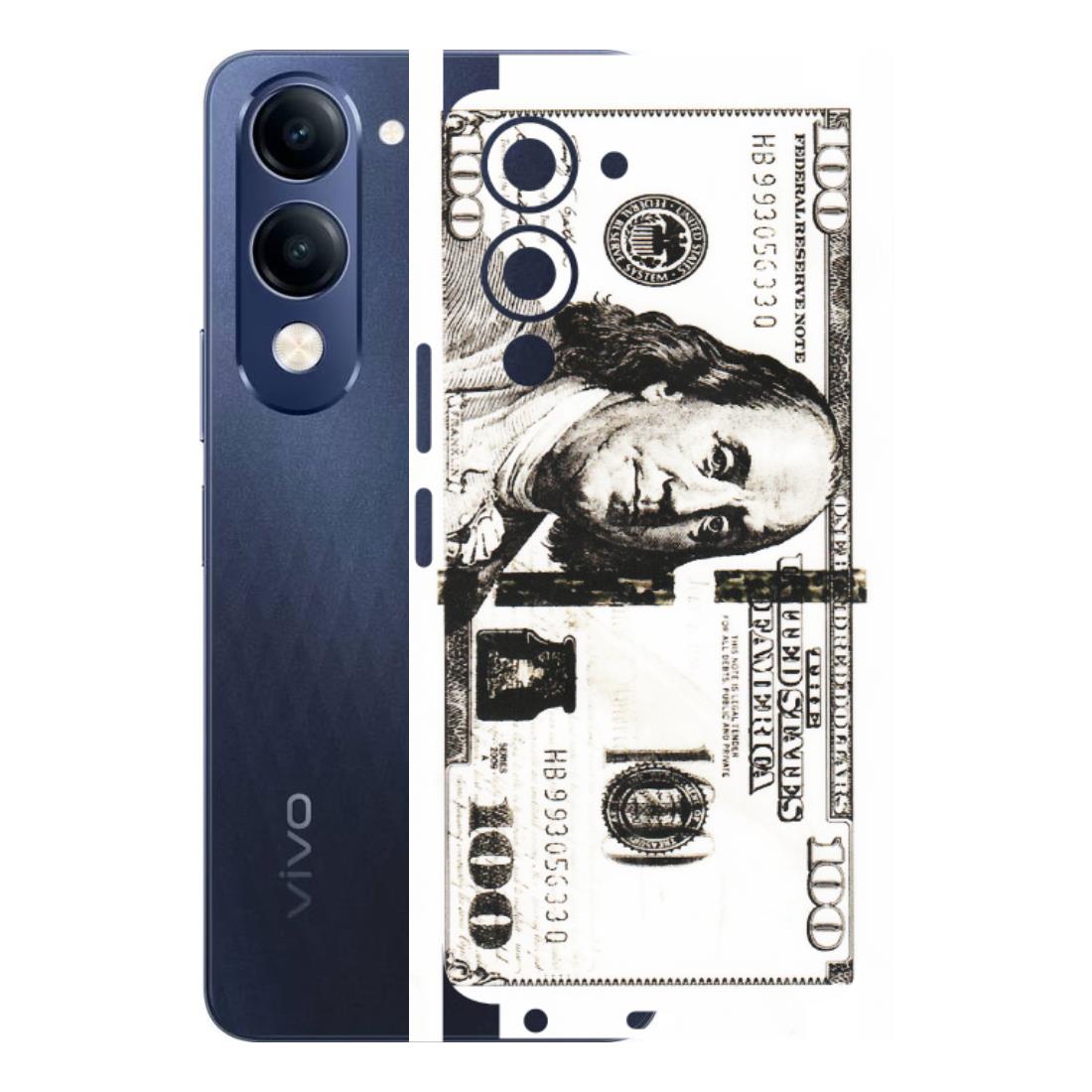 VIVO Z/V/X/T/U/S Series Phone Skins (All Models) - 100 Dollar Currency - Transparent Finish (T-01) Vivo T4 Lite