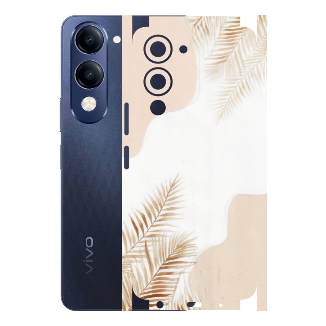 VIVO Z/V/X/T/U/S Series Phone Skins (All Models) - Gold Petals Abstract - Transparent Finish (T-08) Vivo T4 Lite