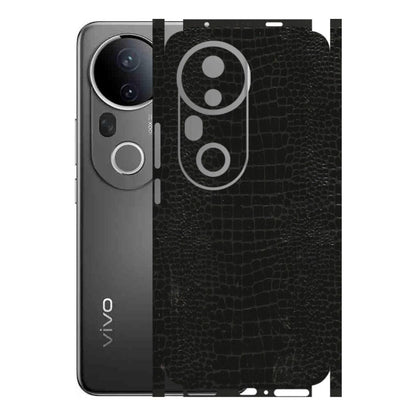 VIVO Z/V/X/T/U/S Series Phone Skins (All Models) - Snake Leather Black - 3D Embossed Finish (L-107) Vivo T4 Ultra