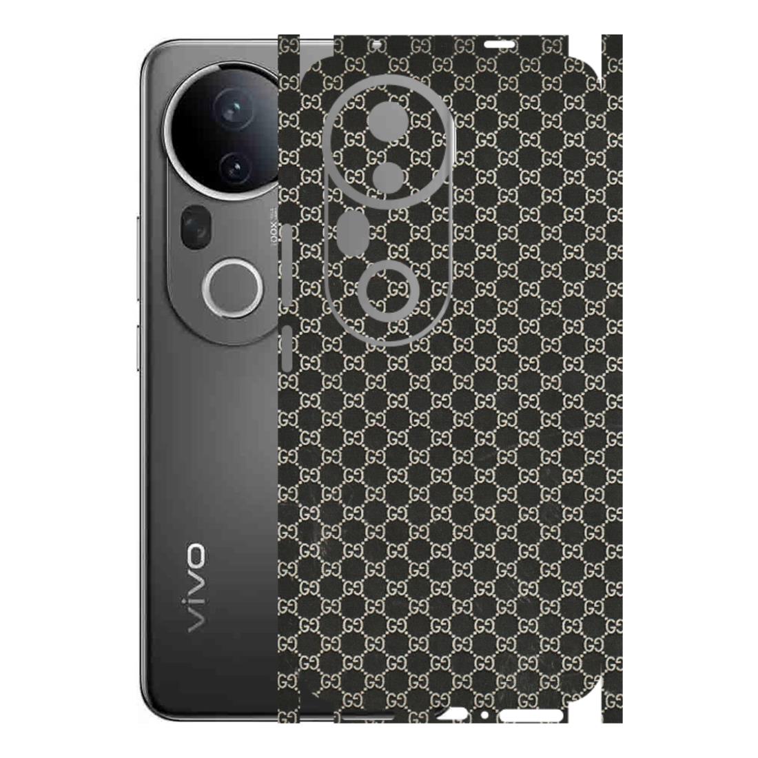 VIVO Z/V/X/T/U/S Series Phone Skins (All Models) - Black G Print - 3D Embossed Finish (L-109) Vivo T4 Ultra