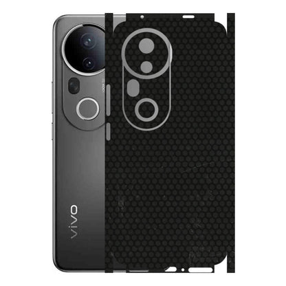 VIVO Z/V/X/T/U/S Series Phone Skins (All Models) - Black honeycomb - 3D Embossed Finish (L-114) Vivo T4 Ultra