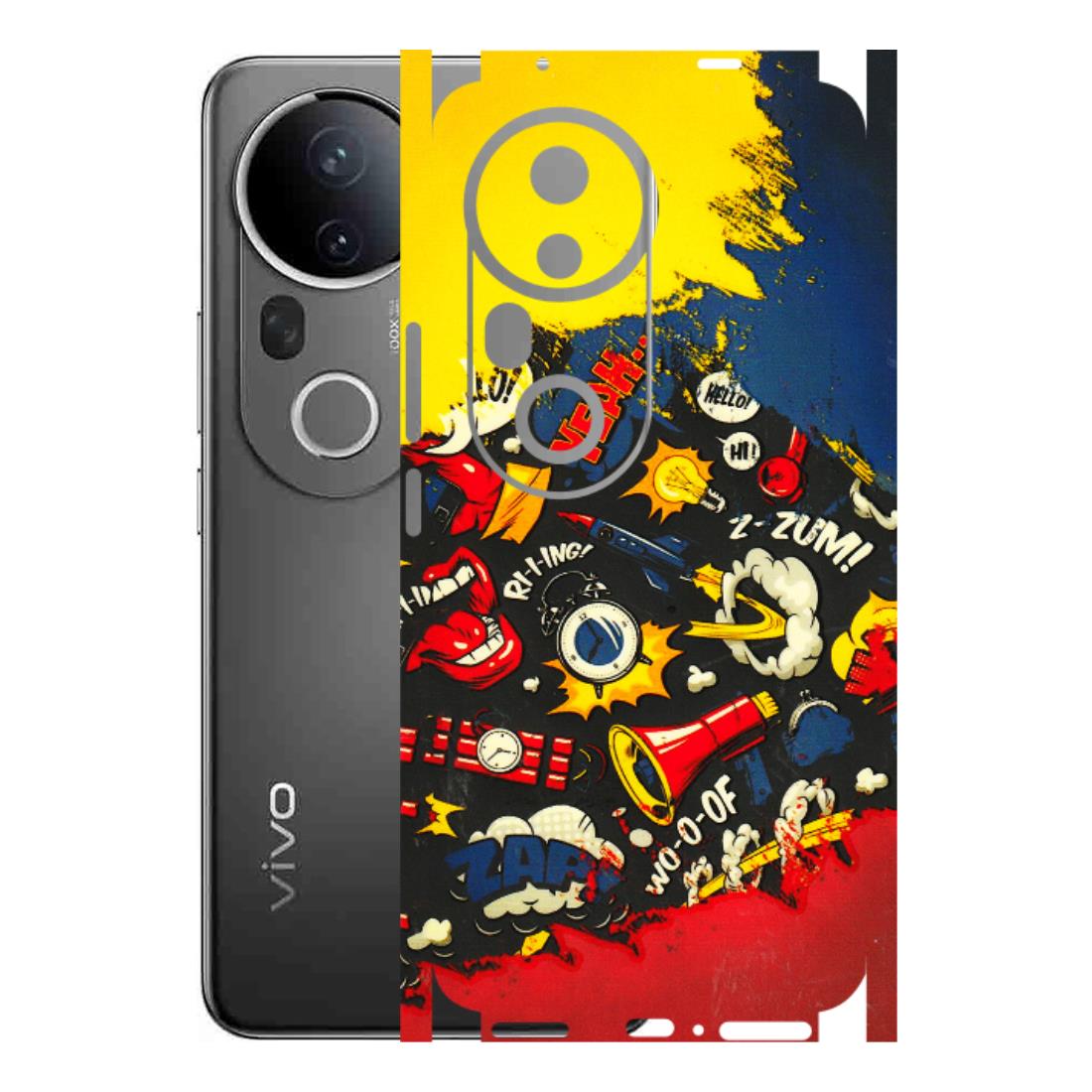VIVO Z/V/X/T/U/S Series Phone Skins (All Models) - Pacific Doodle Art - 3D Embossed Finish (L-120) Vivo T4 Ultra
