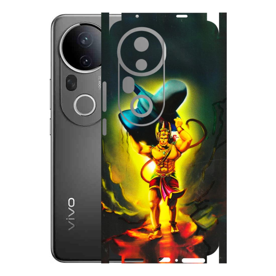 VIVO Z/V/X/T/U/S Series Phone Skins (All Models) - Hanuman Ji - 3D Embossed Finish (L-128) Vivo T4 Ultra