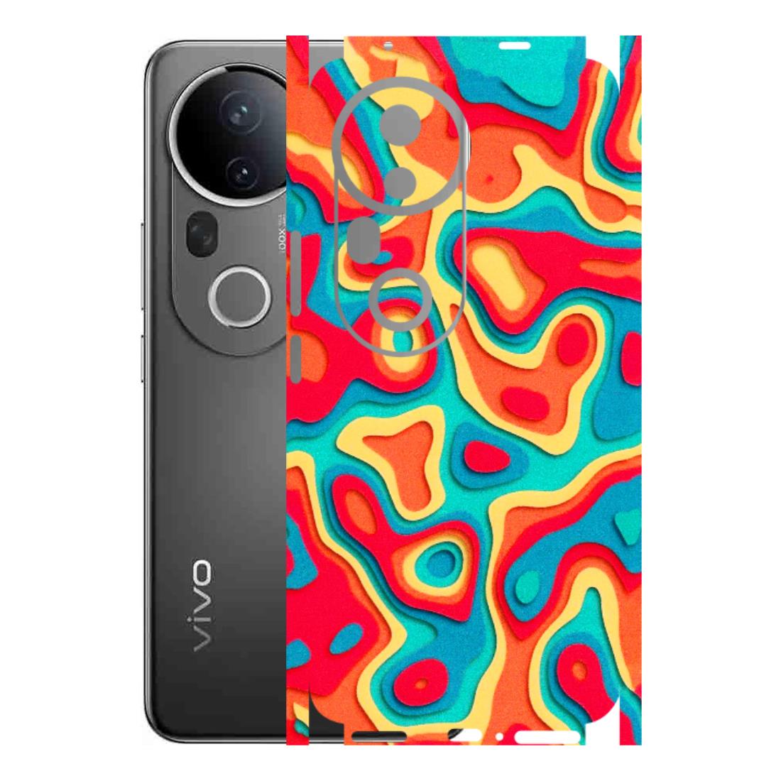 VIVO Z/V/X/T/U/S Series Phone Skins (All Models) - Abstract Swirl - 3D Embossed Finish (L-150) Vivo T4 Ultra