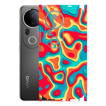 VIVO Z/V/X/T/U/S Series Phone Skins (All Models) - Abstract Swirl - 3D Embossed Finish (L-150) Vivo T4 Ultra