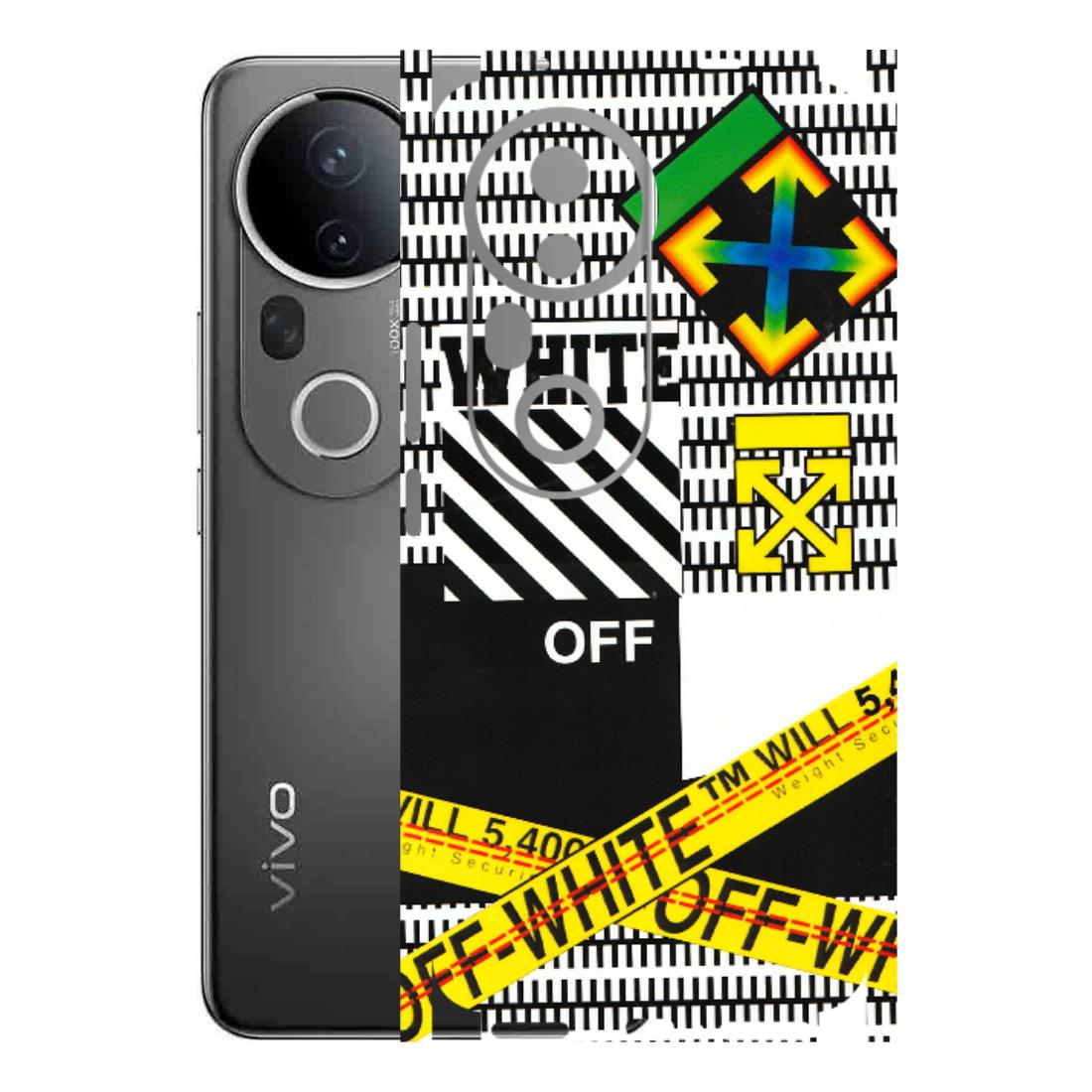 VIVO Z/V/X/T/U/S Series Phone Skins (All Models) - White Off Abstract - 3D Embossed Finish (L-172) Vivo T4 Ultra