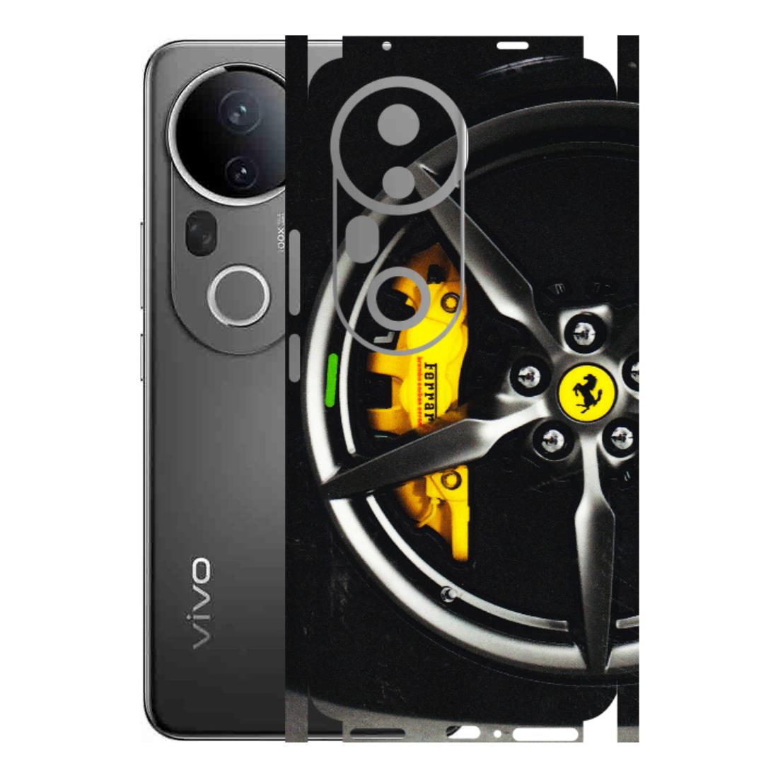 VIVO Z/V/X/T/U/S Series Phone Skins (All Models) - Ferrari Wheel Alloy - 3D Embossed Finish (L-173) Vivo T4 Ultra