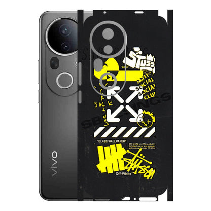 VIVO Z/V/X/T/U/S Series Phone Skins (All Models) - Anti Social Graffiti - 3D Embossed Finish (L-198) Vivo T4 Ultra