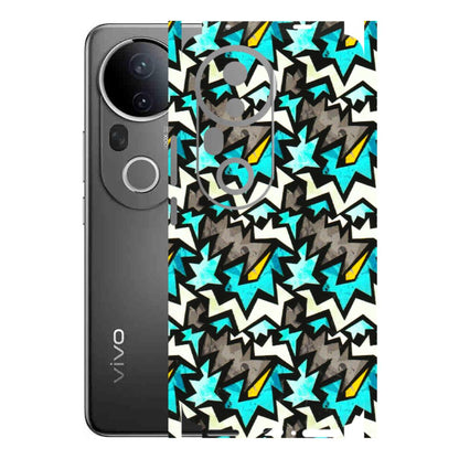 VIVO Z/V/X/T/U/S Series Phone Skins (All Models) - Funky Zig Zag - 3D Embossed Finish (L-223) Vivo T4 Ultra