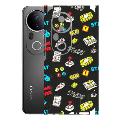 VIVO Z/V/X/T/U/S Series Phone Skins (All Models) - Gaming Doodles - 3D Embossed Finish (L-224) Vivo T4 Ultra