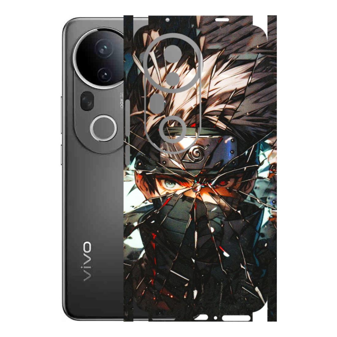 VIVO Z/V/X/T/U/S Series Phone Skins (All Models) - Kakashi Shattered Glass Effect - 3D Embossed Finish (L-237) Vivo T4 Ultra