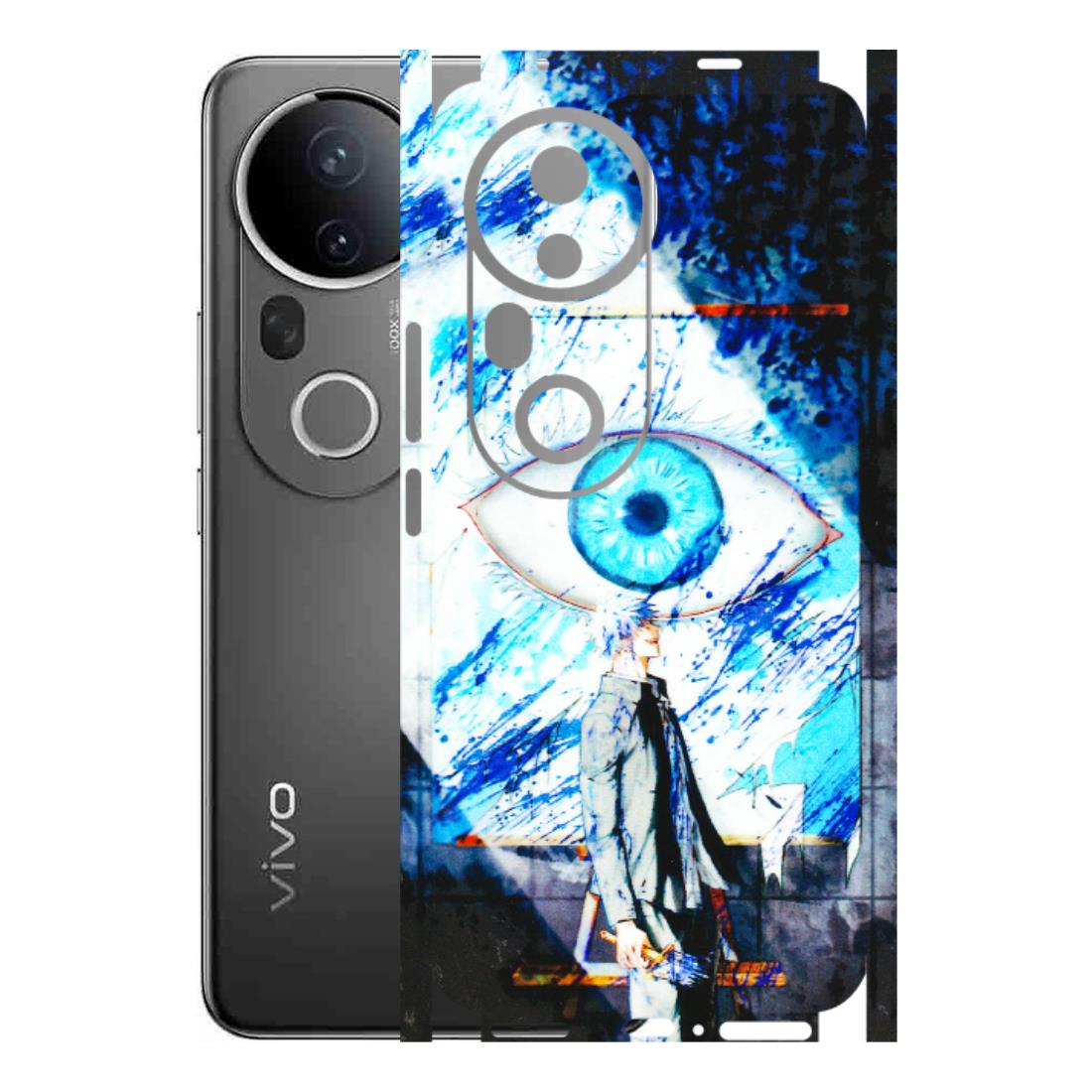 VIVO Z/V/X/T/U/S Series Phone Skins (All Models) - Gojo Satoru evil eye - 3D Embossed Finish (L-239) Vivo T4 Ultra