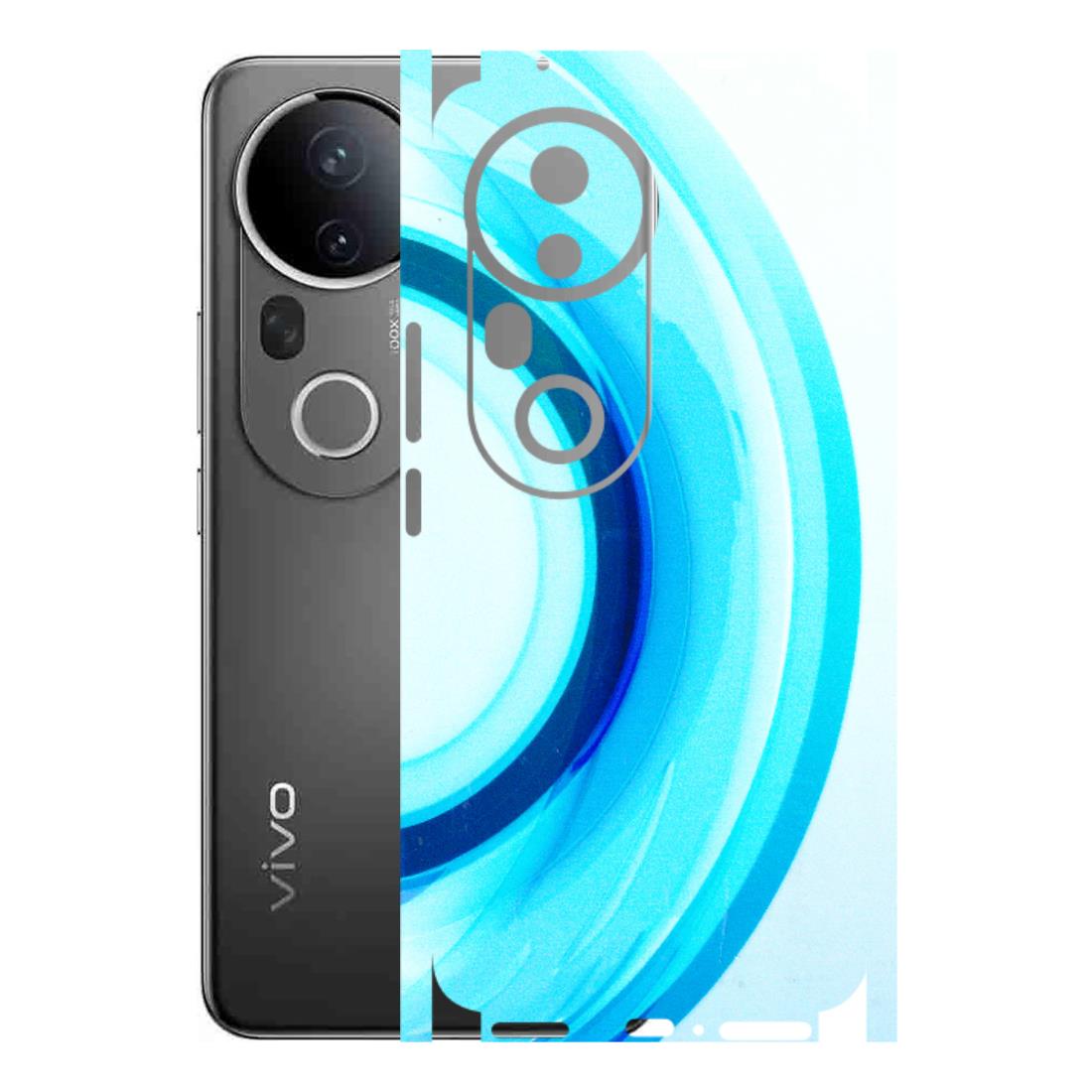 VIVO Z/V/X/T/U/S Series Phone Skins (All Models) - The Blue Curve - 3D Embossed Finish (L-244) Vivo T4 Ultra