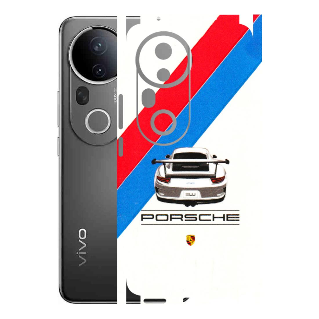 VIVO Z/V/X/T/U/S Series Phone Skins (All Models) - Porche Car Sober Logo - 3D Embossed Finish (L-248) Vivo T4 Ultra