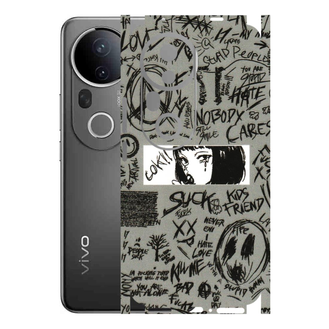 VIVO Z/V/X/T/U/S Series Phone Skins (All Models) - Never Have Love Anime - 3D Embossed Finish (L-260) Vivo T4 Ultra