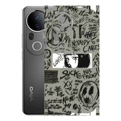 VIVO Z/V/X/T/U/S Series Phone Skins (All Models) - Never Have Love Anime - 3D Embossed Finish (L-260) Vivo T4 Ultra