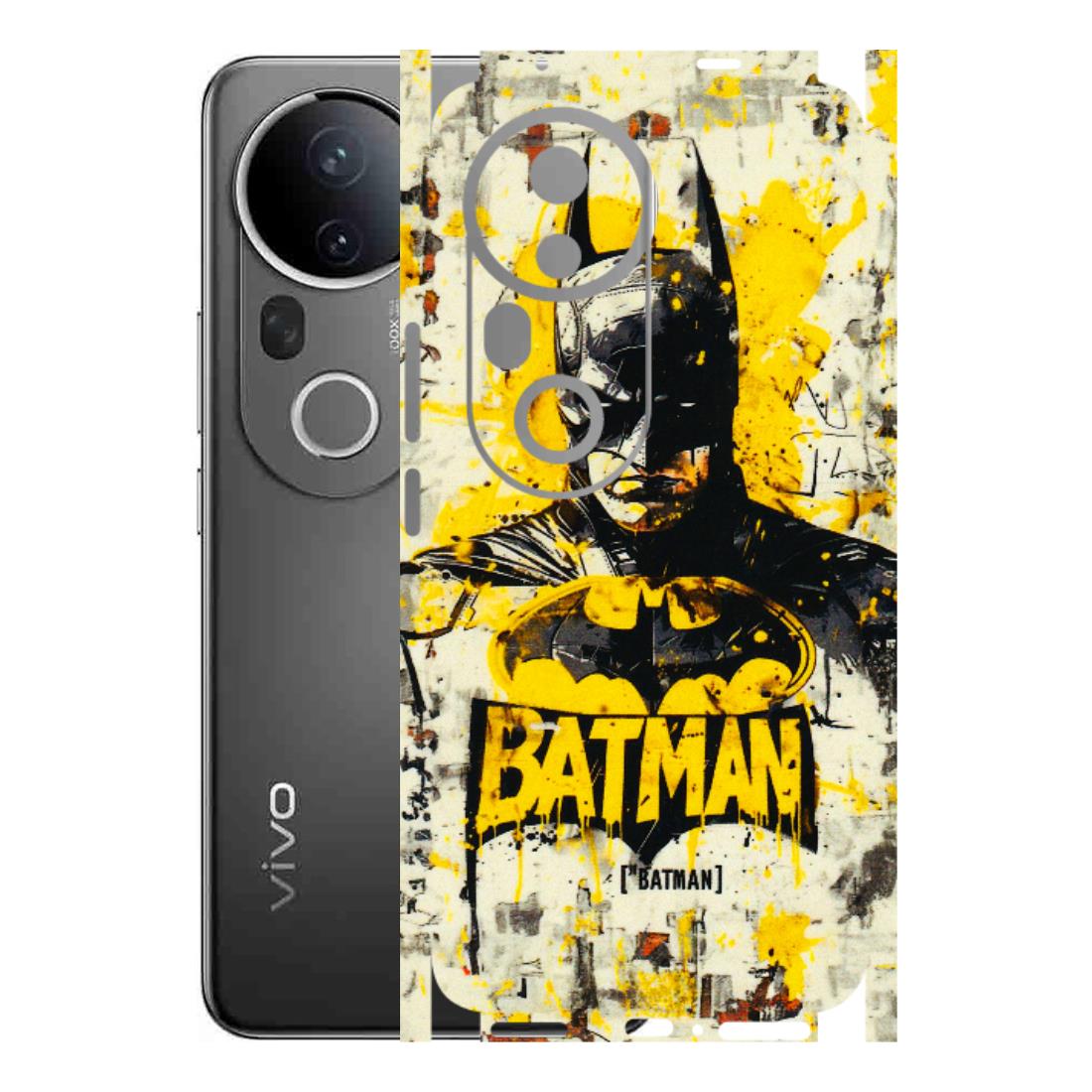 VIVO Z/V/X/T/U/S Series Phone Skins (All Models) - Batman Yellow BT - 3D Embossed Finish (L-304) Vivo T4 Ultra