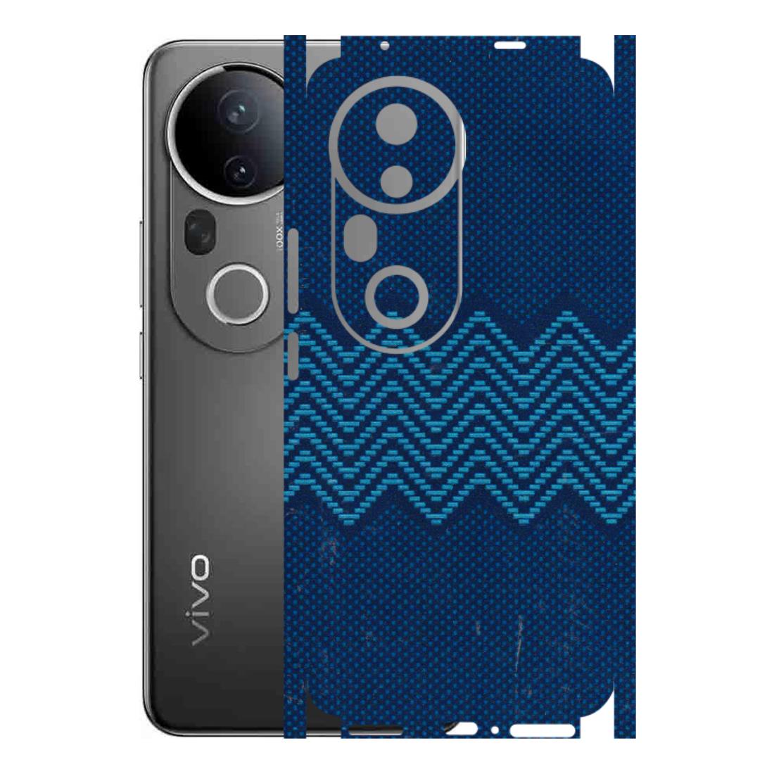 VIVO Z/V/X/T/U/S Series Phone Skins (All Models) - Blue Sober Waves - 3D Embossed Finish (L-306) Vivo T4 Ultra