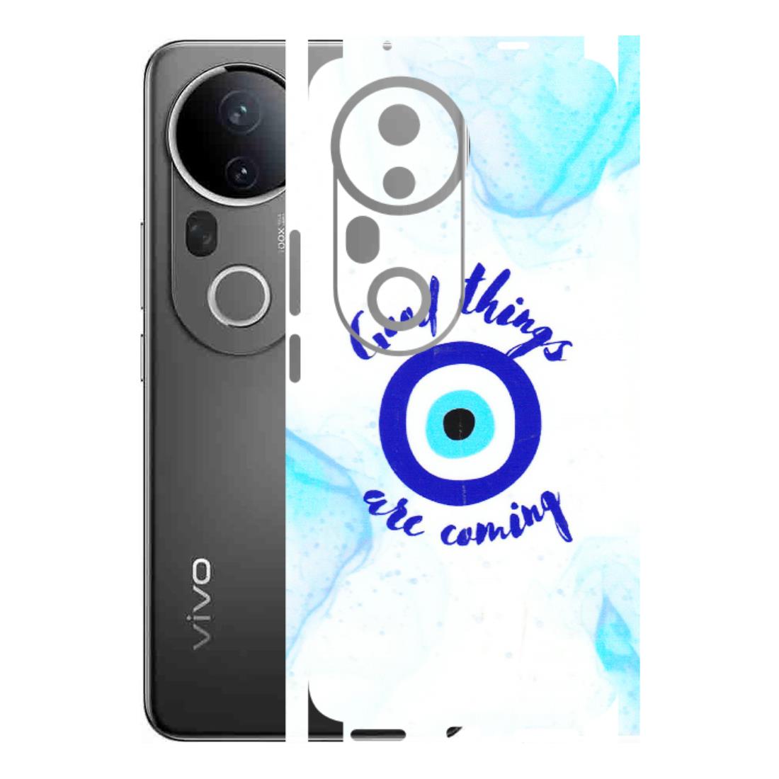 VIVO Z/V/X/T/U/S Series Phone Skins (All Models) - Evil Eye Good Things Are Coming - 3D Embossed Finish (L-322) Vivo T4 Ultra