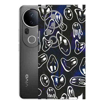 VIVO Z/V/X/T/U/S Series Phone Skins (All Models) - Distorted Smileys - 3D Embossed Finish (L-92) Vivo T4 Ultra