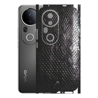 VIVO Z/V/X/T/U/S Series Phone Skins (All Models) - Black Snack Leather - Matte Finish (M-147) Vivo T4 Ultra