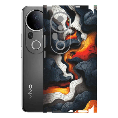 VIVO Z/V/X/T/U/S Series Phone Skins (All Models) - Abstract Volcanic Layers - Matte Finish (M-52) Vivo T4 Ultra