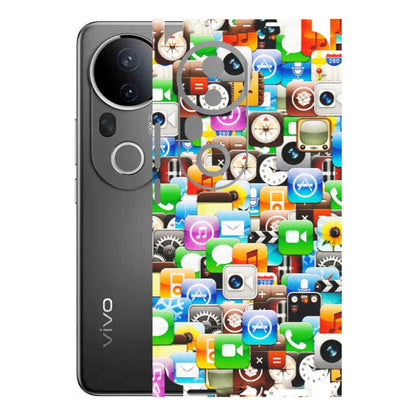 VIVO Z/V/X/T/U/S Series Phone Skins (All Models) - All Apple Icons - Matte Finish (M-93) Vivo T4 Ultra