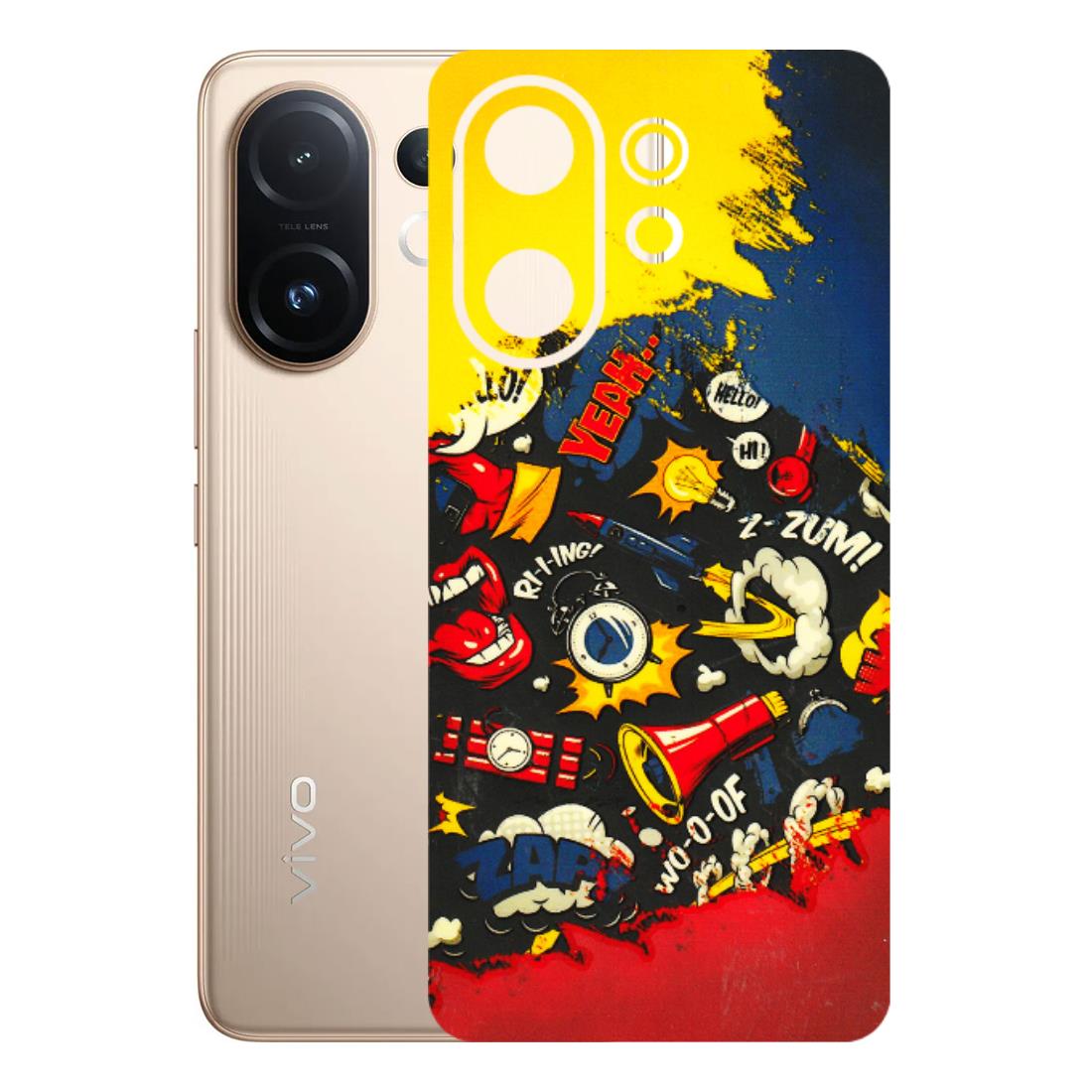 VIVO Z/V/X/T/U/S Series Phone Skins (All Models) - Pacific Doodle Art - 3D Embossed Finish (L-120) Vivo T4 pro