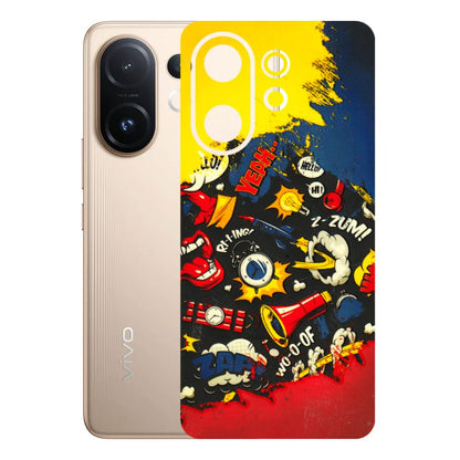 VIVO Z/V/X/T/U/S Series Phone Skins (All Models) - Pacific Doodle Art - 3D Embossed Finish (L-120) Vivo T4 pro