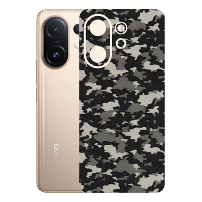 VIVO Z/V/X/T/U/S Series Phone Skins (All Models) - Black/Grey Camoflaunge - 3D Embossed Finish (L-142) Vivo T4 pro