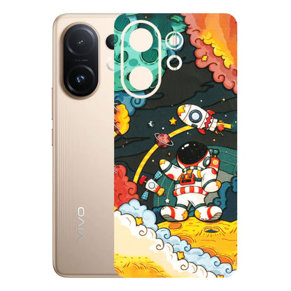 VIVO Z/V/X/T/U/S Series Phone Skins (All Models) - Astronauts & Spaceship - 3D Embossed Finish (L-145) Vivo T4 pro