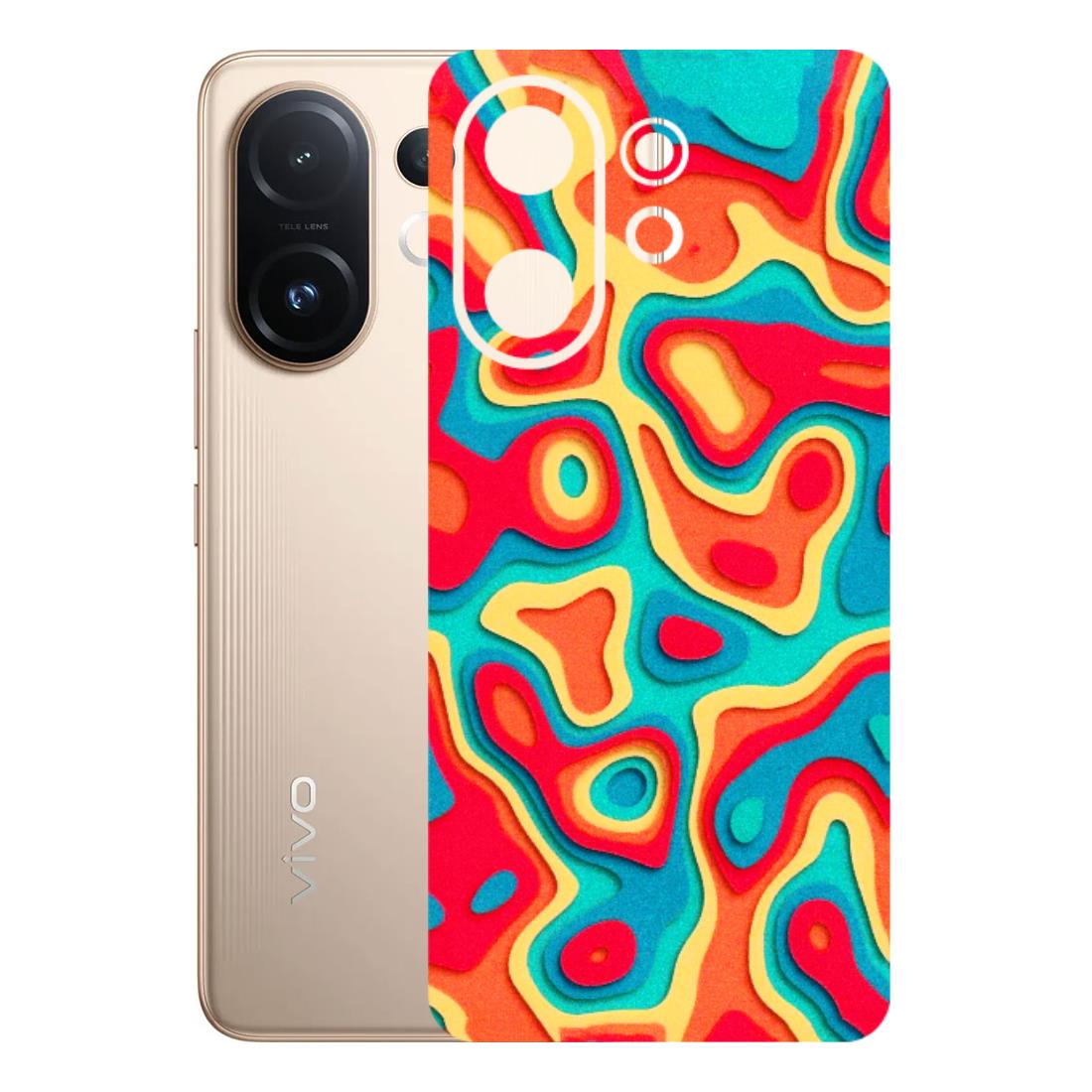 VIVO Z/V/X/T/U/S Series Phone Skins (All Models) - Abstract Swirl - 3D Embossed Finish (L-150) Vivo T4 pro